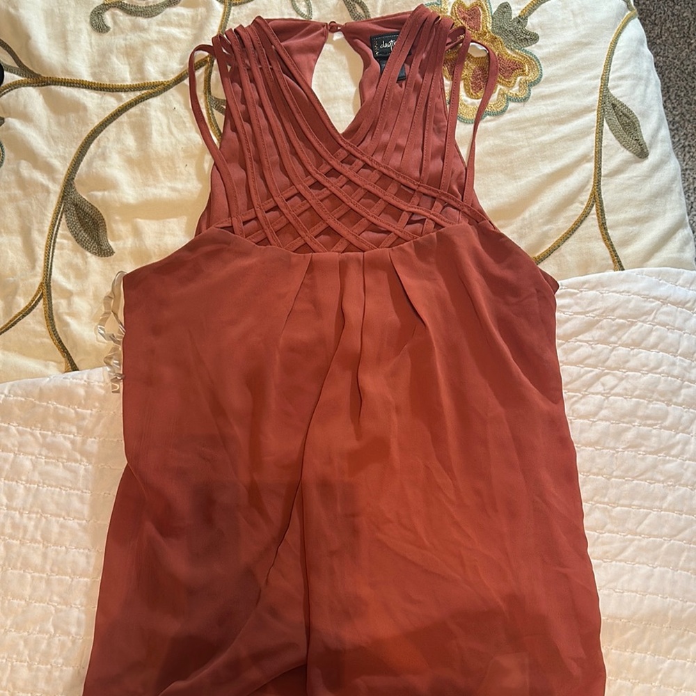 Daytrip Rust Sleeveless Blouse